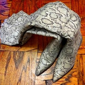 Snake Print Over The Knee Boots